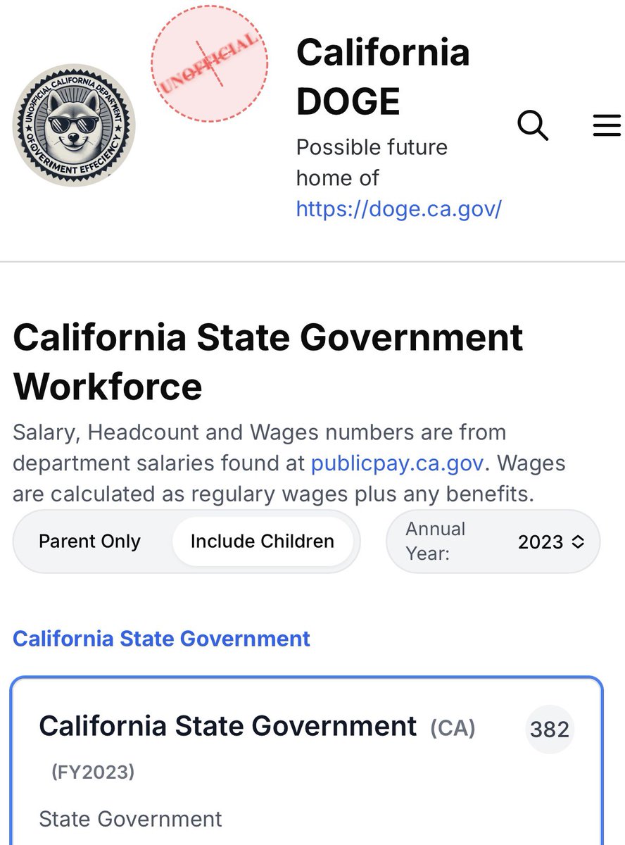 Possible future home of https://doge.ca.gov